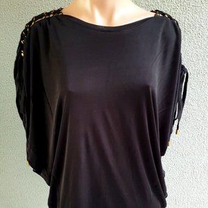 ARTHUR GALAN Party Dolman Sleeve Tunic Dress Black Size S Buy7=FreePost L999